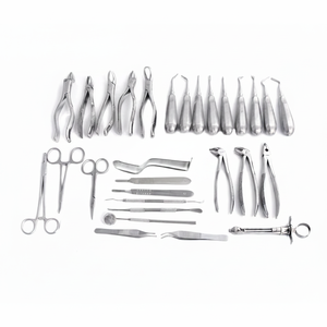 Ensemble de 29 pièces kit de pinces à extraction dentaire manuelle pour ascenseurs Instruments d'extraction chirurgicale en acier inoxydable de haute qualité CE - Product Image 2
