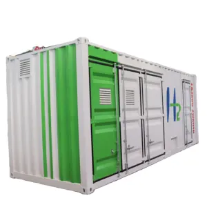 Hochwertiger schlittenmontierter Container-Wasserstoffgenerator alkalines Wasser Elektrolyse Wasserstoff Sauerstoff Gasproduktion grüne H2-Anlage