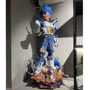 Custom Resin Crafts Sculpture Dragon Ball Goku Vegeta Sculpture Ife Size Fiberglass Statue Cartoon Anime Sculpture For Decor