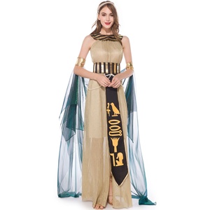 Costume de cosplay de reine noire et dorée pour femme, imprimé Pharaon, pour Halloween - Product Image 5