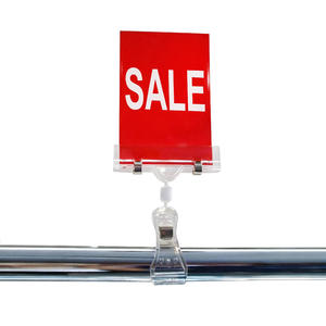 Clipe Ajustável de Canal Duplo para Exibição de Prateleira em Supermercados - Product Image 1