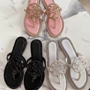 Sandalias de Playa de Verano para <span class=keywords><strong>Mujer</strong></span> de Diseño de Alta Calidad al por Mayor, con Diamantes y Cuero, Zapatos de Moda para <span class=keywords><strong>Mujer</strong></span> - Product Image 3