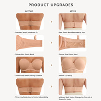 Soutien-gorge push-up invisible et respirant pour femme, à armatures amovibles, bonnet complet, grande taille, convertible, sans bretelles, doux, vente chaude