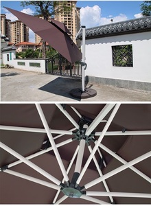Parasol de jardin extérieur, pour balcon, villa, stand en plein air, grand format, LED, solaire - Product Image 3