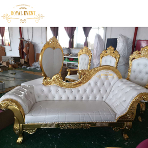 Chaises <span class=keywords><strong>de</strong></span> mariage modernes pour <span class=keywords><strong>la</strong></span> mariée et le marié, canapé en bois, chaise <span class=keywords><strong>de</strong></span> trône royale pour événements, mobilier - Product Image 3