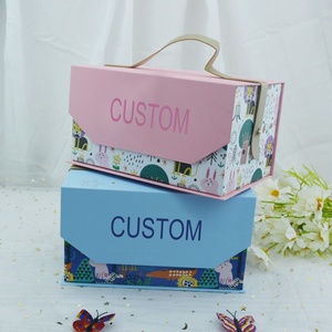Luxury High Quality Custom Candy Packaging <b>Magnetic</b> <b>Gift</b> <b>Box</b> With Leather Handle - Product Image 4