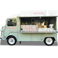 Citroën Électrique Chariot à Glaces Remorque à Pizza Caravane Food Truck Restaurant Mobile Personnalisé Voiture à Fruits en Tôle Galvanisée