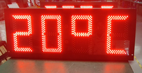Écran d'affichage publicitaire LED étanche pour l'extérieur et l'intérieur, affichant la date, l'heure et la température, avec options multicolores