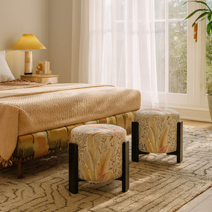 Modern Pouf Ottoman Upholstered Fabric Soft Footrest Stool Floor <b>Seating</b> Furniture Living Room Bedroom Entry Hotel Decor - Product Image 1