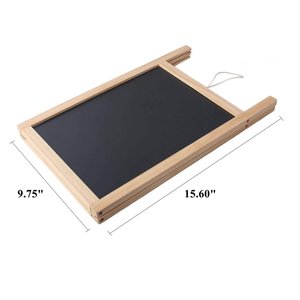 Tableau d'affichage non magnétique à cadre autoportant en bois - Product Image 3