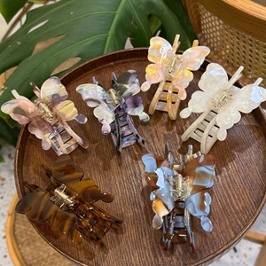 New Korean Acetate butterfly Hair Claw High-grade Ins Temperament Hair Shark Clip Hair Accessories - Product Image 1