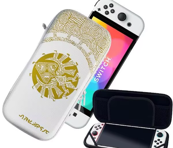 Waterproof Screen Protective Slim Hard Shell Portable All in One Big Storage Travel Carrying Case Bag for Nintendo Switch OLED