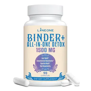 All-In-One Detox Binder Supplement 1500 MG - High Bioavailability Liver Gut Detox Cleanse with Activated Charcoal Zeolite Benton