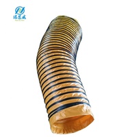 Conduit d'échappement ignifuge en PVC flexible de 400mm 16 pouces avec design graphique pour système de ventilation hospitalier