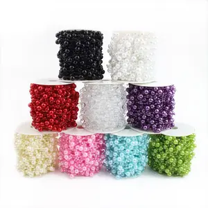 Wholesale Gypsophila Beaded 60m Fishing Line Connection Bead Chain Plastic Wedding Pearl