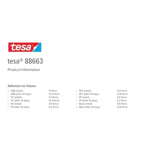 <span class=keywords><strong>Tesa</strong></span> 88663 nastro adesivo di trasferimento in poliestere a doppio rivestimento in acrilico per la sostituzione dell'adesivo composito 300LSE - Product Image 6