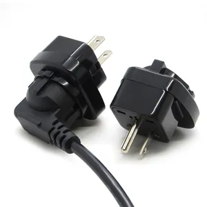 US to EU AC Power Socket Plug German Grounded Power Plug Adapter