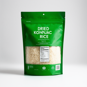 Fabricant chinois de produits alimentaires proposant du riz de konjac biologique sec en emballage de 1 kg, farine de konjac primaire, riz de shirataki séché, riz instantané - Product Image 3