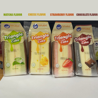 Gâteau triangulaire en couches, petit-déjeuner rapide, contient 40% d'œufs, gâteau Halal Obalab, gâteau emballé individuellement, collation, dessert