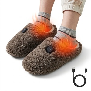 Pantuflas Calefactables <span class=keywords><strong>para</strong></span> Mujer, <span class=keywords><strong>Calentadores</strong></span> de <span class=keywords><strong>Pies</strong></span> Recargables con 3 Niveles de Calor, Batería de 2500mAh, Zapatos Eléctricos de Invierno <span class=keywords><strong>para</strong></span> Interiores - Product Image 1