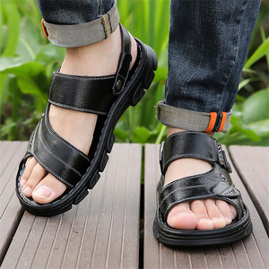 Sandalias de verano para hombre, con punta abierta, parte superior de PU, suela de EVA antideslizante, informales, para uso en exteriores. - Product Image 2