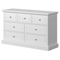 Commode de salon style Mid-Century Modern, meuble de rangement, console, armoire en bois, commode à 7 tiroirs pour chambre à coucher