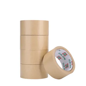 Transparent Adhesive Tape Environmentally Friendly Hot Melt Carton Sealing Brown Adhesive Kraft Paper Tape Jumbp Roll Cinta