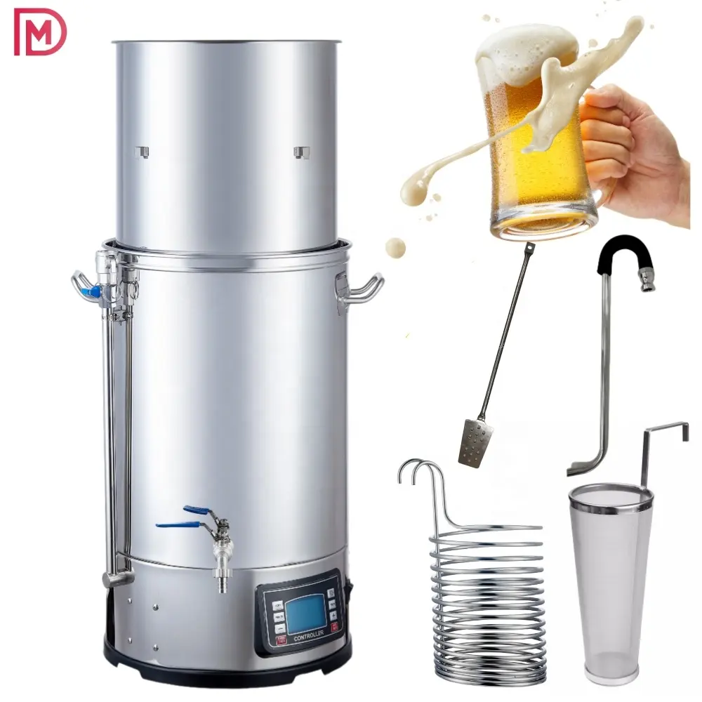 40 litre otomatik All In One bira bira fabrikası bira ekipmanları/al yapımı bira makinesi/Homebrew su ısıtıcısı