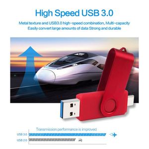 แฟลชไดรฟ์โลหะความเร็วสูงแบบ Type C พร้อมโลโก้สั่งทำพิเศษ ความจุ 8GB-128GB อินเทอร์เฟซ USB 3.0 รุ่นใหม่ ใช้งานร่วมกันได้กับ - Product Image 3