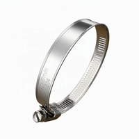 Collier de serrage à vis sans fin de type américain 12,7 mm, bande perforée W5 316SS, pour joint de pompe de cale de moteur marin en eau salée