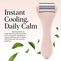 Rouleau de massage facial en acier inoxydable personnalisé avec logo pour rafraîchir la peau, réduire les gonflements, les maux de tête et soulager les irritations