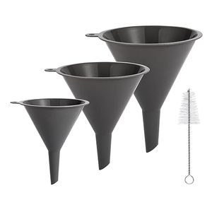 Funis de Plástico Brancos de Boca Larga em 3 Peças, Tamanhos Pequeno, Médio e Grande para Encher Garrafas, Potes, Líquidos e Pó - Product Image 5