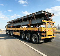 Semi-remorque surbaissée à plateau plat, en acier haute résistance, pour le transport d'équipements miniers lourds, directement de l'usine