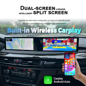 Lecteur DVD double écran 21 pouces Carplay Android Auto pour BMW Série 7 F01 F02 F04 2009-2015 Système CCC/CIC/NBT Autoradio - Product Image 3