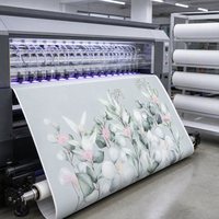 Papier peint mural floral rose eucalyptus personnalisé, toile huilée bleu gris doux pour chambre à coucher, salon, décoration de chambre d'enfant