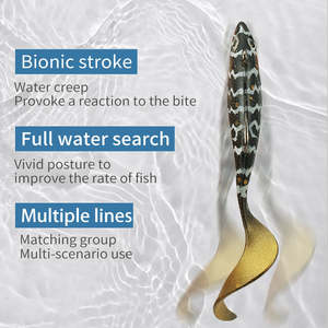 Leurre de pêche VIB en PVC, tête de jig, appât souple avec cuillère métallique rotative, leurre artificiel oscillant pour la pêche en eau douce, saumon, utilisation en rivière - Product Image 4