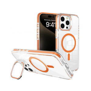TPE coloré bord caméra support étui pour iphone 16 15 14 13 12 modèles en alliage de <span class=keywords><strong>zinc</strong></span> cadre béquille couverture de téléphone - Product Image 1