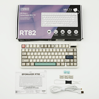 Nuevo Producto Epomaker RT82 Teclado Mecánico Desmontable con Pines Pogo, Mini TV, Estructura de Junta, Conectividad Trimodal, Diseño 75%