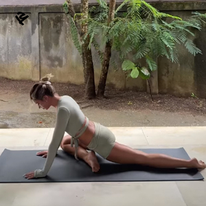 Tùy Chỉnh Thể Thao Tập Luyện Bộ Cho Phụ Nữ Tập Thể Dục Quần Áo Hai Mảnh Dài Tay Áo Crop Top Và Yoga Quần Short Thiết Lập Tập Thể Dục Trang Phục Phụ Nữ - Product Image 5