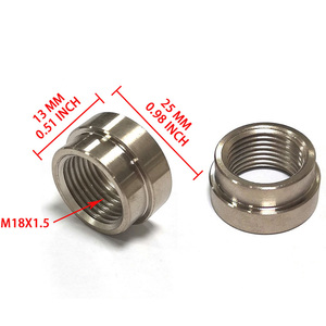 Écrou de soudure à tête ronde en acier nickelé M18*1.5, raccord fileté pour système d'échappement, pièces de modification et de réparation automobile - Product Image 3