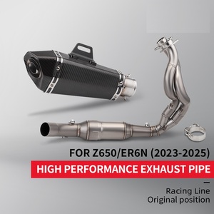 Sistema de Escape Completo para Motocicleta, Tubo de Enlace Medio Delantero para ER6N ER6F Versys <span class=keywords><strong>650</strong></span> Z650 <span class=keywords><strong>Ninja</strong></span> <span class=keywords><strong>650</strong></span> - Product Image 2