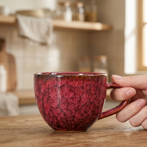 Taza de Té de Porcelana China Hecha a Mano, Estilo Retro Tradicional, Personalizada, Ecológica, con Diseño de Mármol, Apta para Lavavajillas, 250-270 ml - Product Image 4