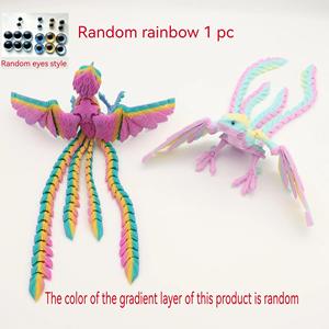 Figurine d'action Vashine imprimée en 3D, oiseau mythique Phénix, jouets imprimés en 3D, matériau PLA cristallin flexible et coloré, jouets sûrs pour enfants - Product Image 4