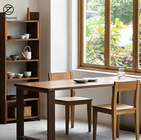 Table à manger en bois massif MCM, bureau de conférence moderne en noyer organique, planche longue de luxe pour projet de designer