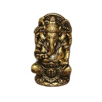 Statue de Bouddha Rétro en Laiton, Ornement Éléphant Thaïlandais, Décoration de Bureau, Artisanat de Collection, à Tenir à la Main