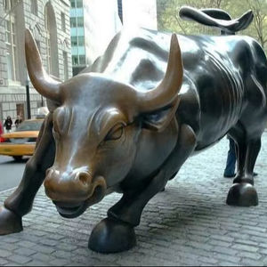 Современная крупногабаритная латунная Бронзовая статуя быка скульптура ручной работы из металла для украшения сада элегантная Современная дизайнерская модель - Product Image 2