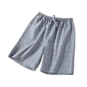 Shorts de <span class=keywords><strong>pyjama</strong></span> d'été en coton teint pour couple, pour <span class=keywords><strong>homme</strong></span> et femme, taille élastique, 2026 - Product Image 1