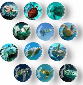 Aimant de réfrigérateur magnétique en verre personnalisé 2025 tortue design logo moderne souvenir pour <span class=keywords><strong>voyage</strong></span> cadeau parfait pour les amis et la famille - Product Image 2