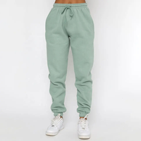 Pantalon de jogging personnalisé pour femme grande taille, imprimé, taille mi-haute, cordon élastique, 100% coton molletonné