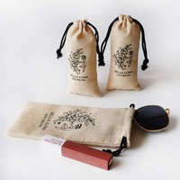 Sac à cordon en jute et lin haute densité, résistant aux déchirures, sac de rangement, pochettes pour cosmétiques, sac pour flacon de parfum, recyclable, réutilisable